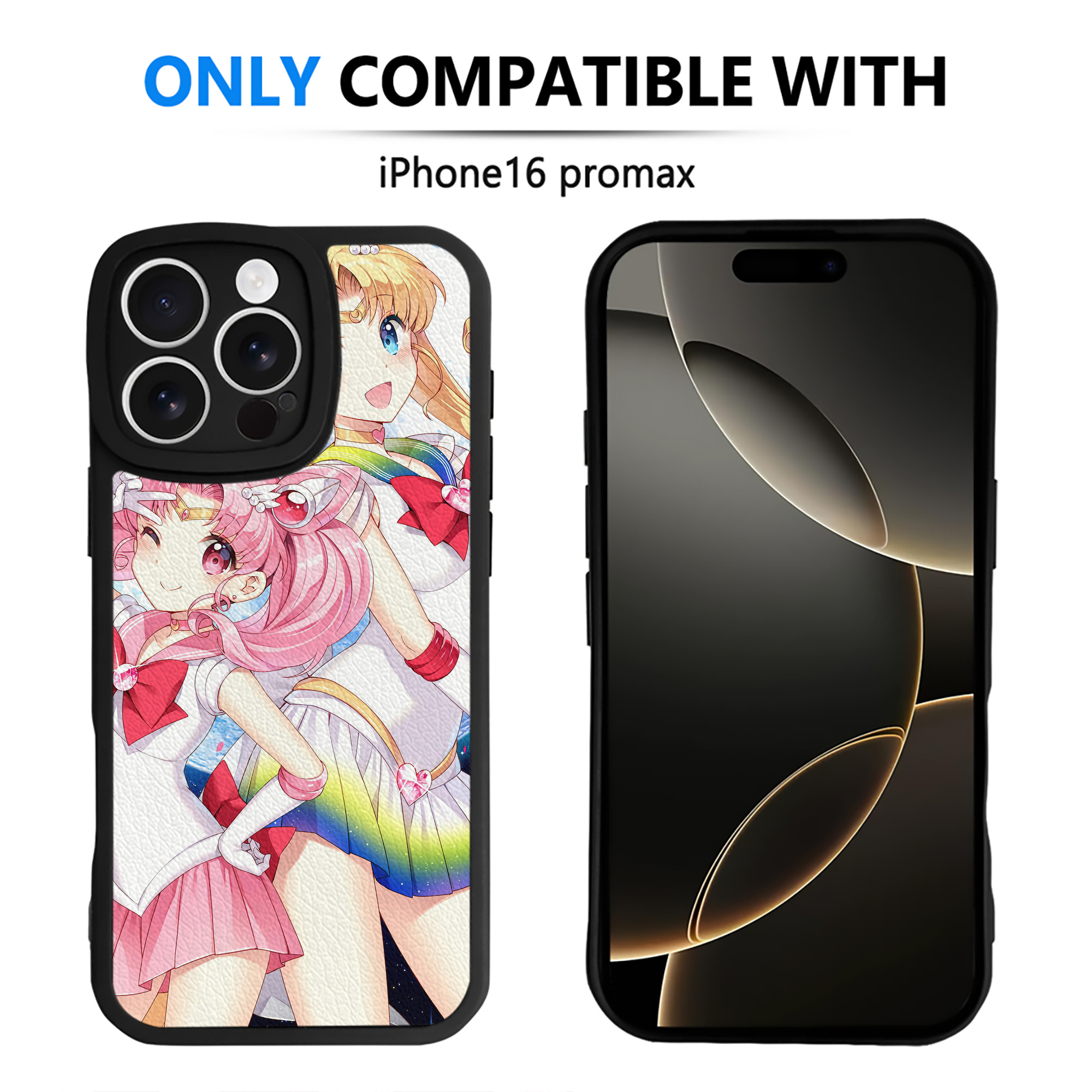 （画像用） 美少女戦士セーラームーン Sailor Moon 【iPhone 16シリーズ対応】シリコンスマホケース（レザー調） 材質：シリコン